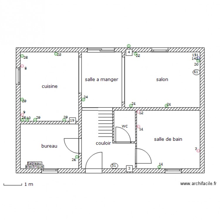 ludo RdeC plan prise de courant. Plan de 0 pièce et 0 m2