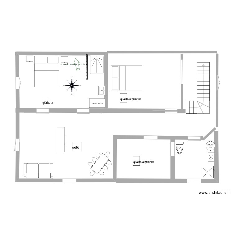 1etage . Plan de 0 pièce et 0 m2