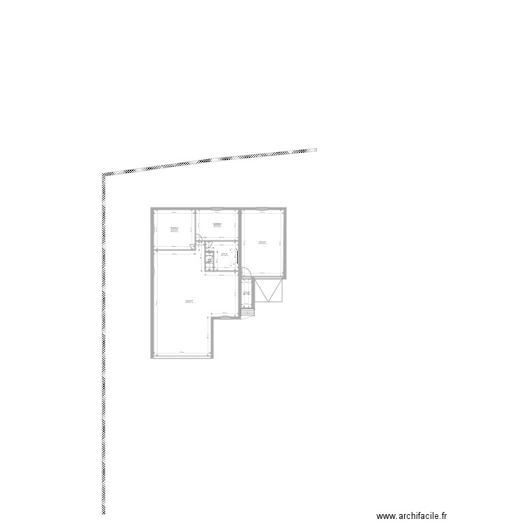 modification terrasse. Plan de 7 pièces et 109 m2