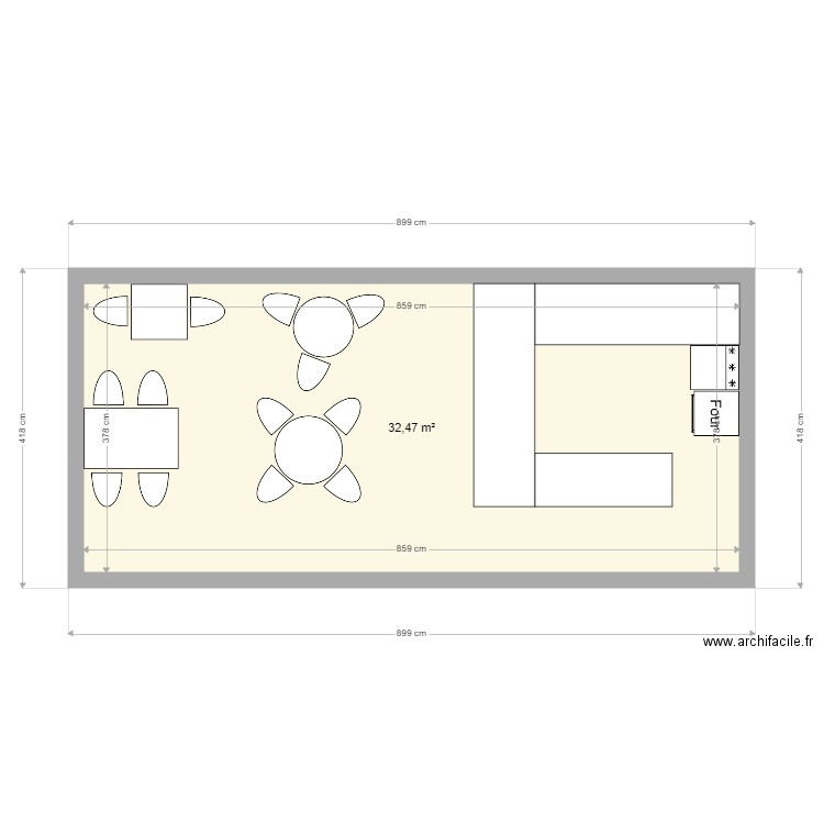 snack. Plan de 0 pièce et 0 m2