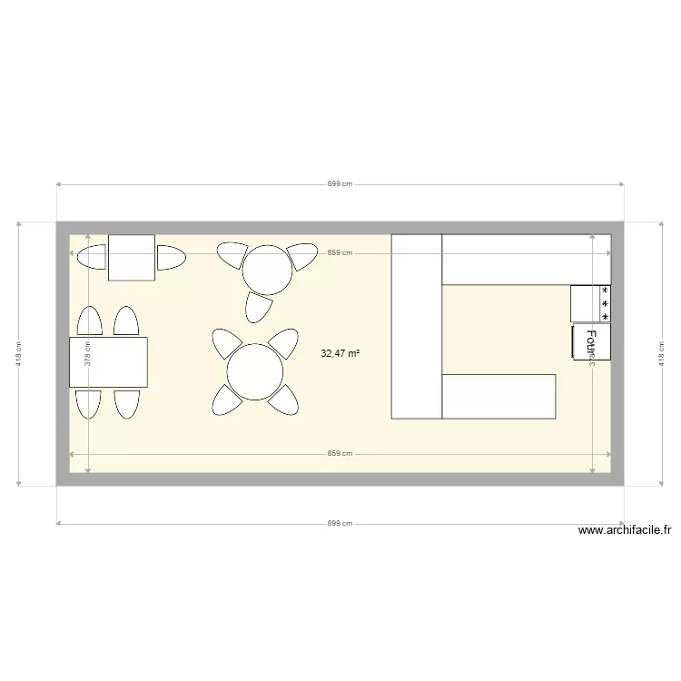 snack. Plan de 0 pièce et 0 m2