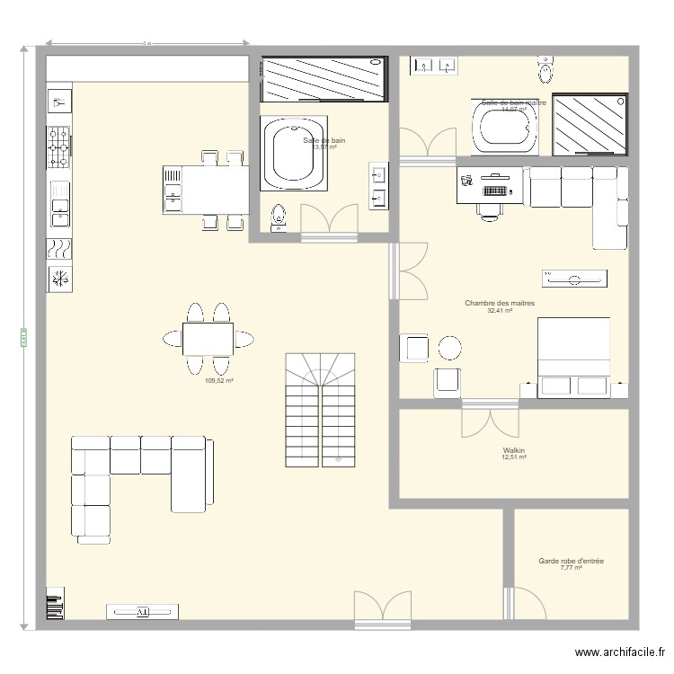 Futur maison avec Jeff 1. Plan de 6 pièces et 190 m2