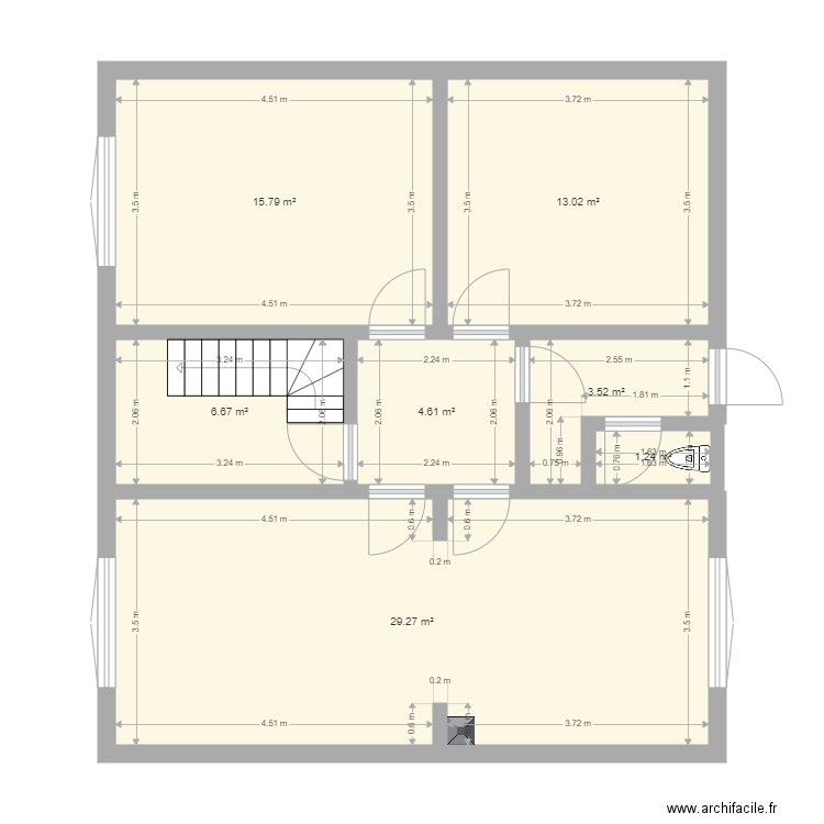 Maison Hellimer 1er etage. Plan de 0 pièce et 0 m2
