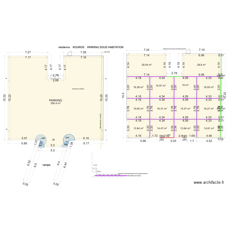 RESIDENCE KOUROS PARKING. Plan de 0 pièce et 0 m2