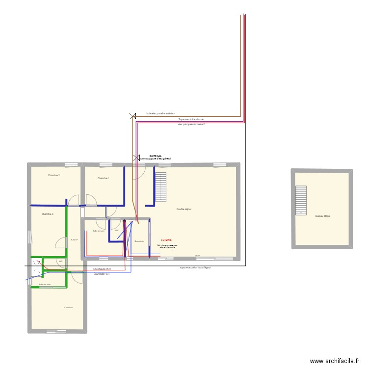 PROJET LEWANDOWSKI. Plan de 12 pièces et 145 m2