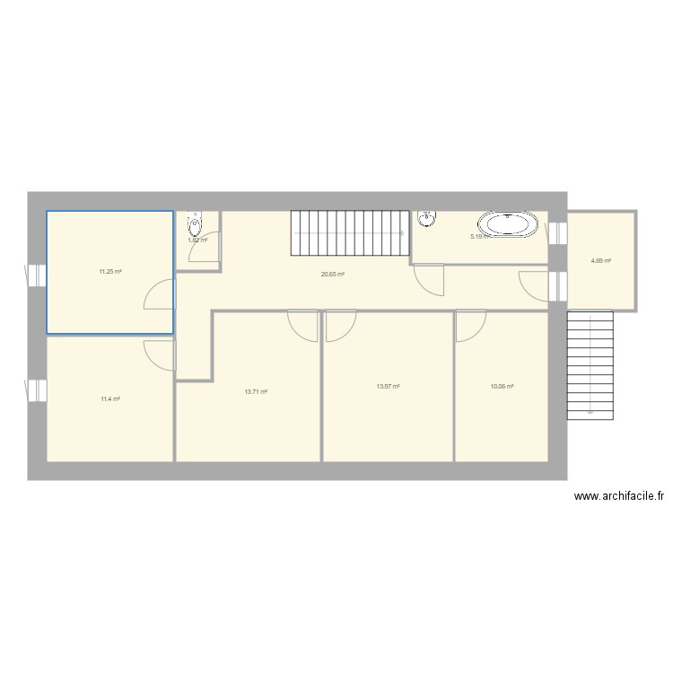 Etage Ttipittoenea. Plan de 0 pièce et 0 m2