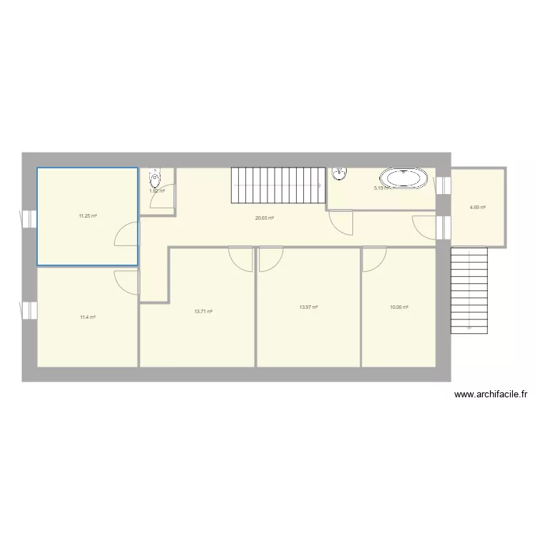 Etage Ttipittoenea. Plan de 
