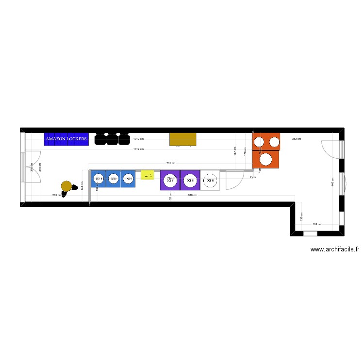 LOCAL MONTAUBAN. Plan de 1 pièce et 45 m2