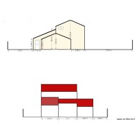 plan de coupe facade ouest avant projet