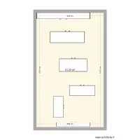 Piece vie 6 m sur 10.20 avec table 2.50 x 1.25