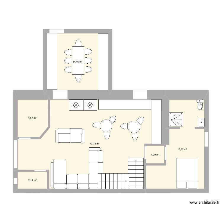 Plan La Villa Zen - RDC V2. Plan de 0 pièce et 0 m2
