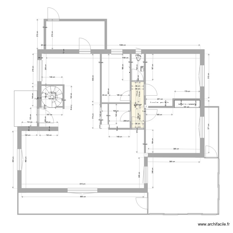 premier &eacute;tage colima&ccedil;on 150 cm sans meuble. Plan de 0 pièce et 0 m2