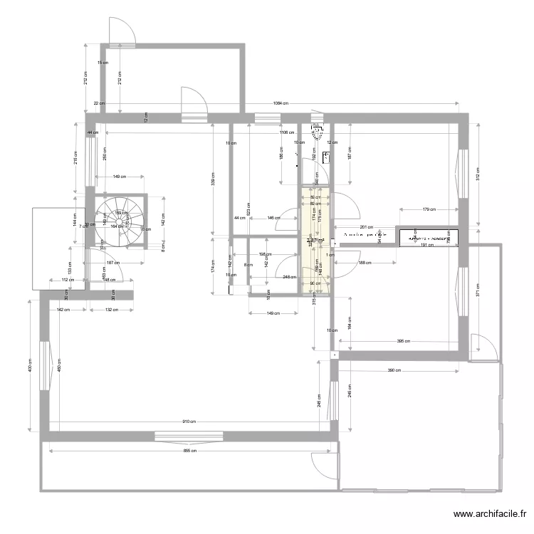 premier &eacute;tage colima&ccedil;on 150 cm sans meuble. Plan de 