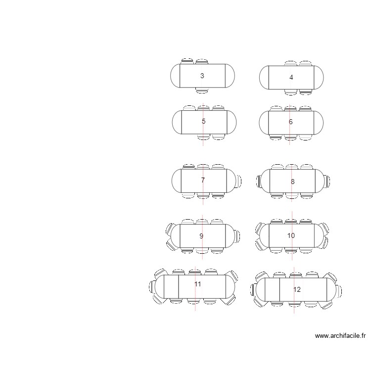 Plans de table. Plan de 0 pièce et 0 m2