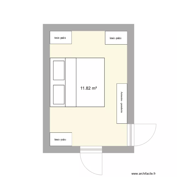 chambre appart. Plan de 