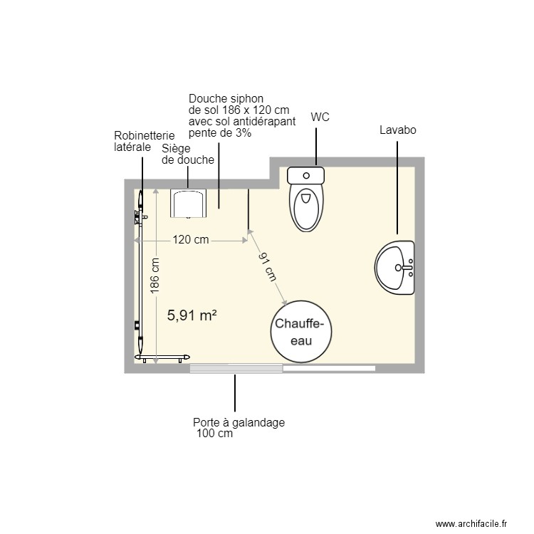 Untereiner SDB projet 2 bis. Plan de 0 pièce et 0 m2