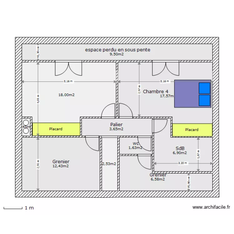 Cornouaille etage v2. Plan de 