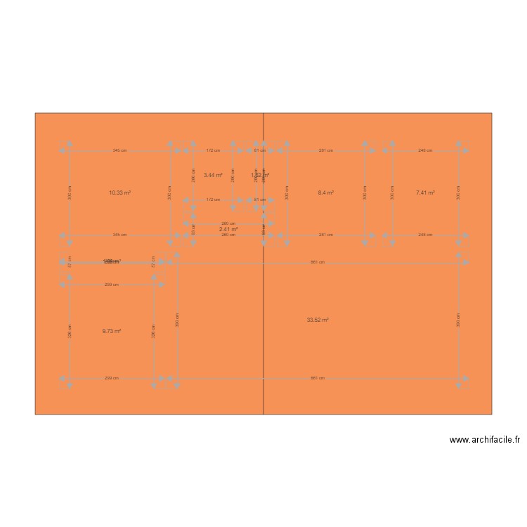 plan 11 peuchaud modif. Plan de 9 pièces et 79 m2