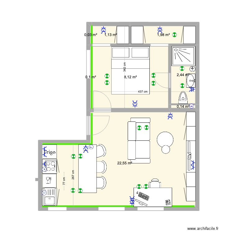 Lille 3 dressing. Plan de 0 pièce et 0 m2