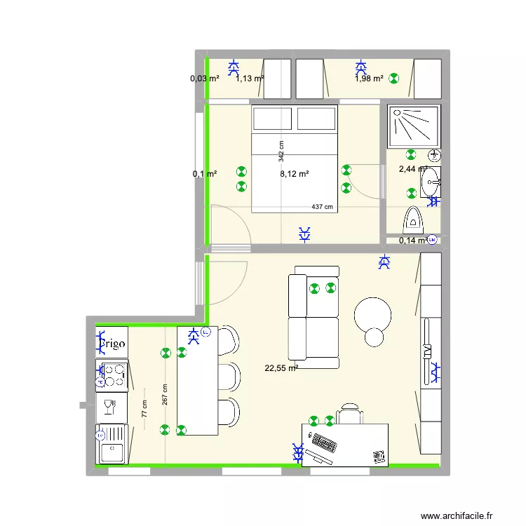 Lille 3 dressing. Plan de 