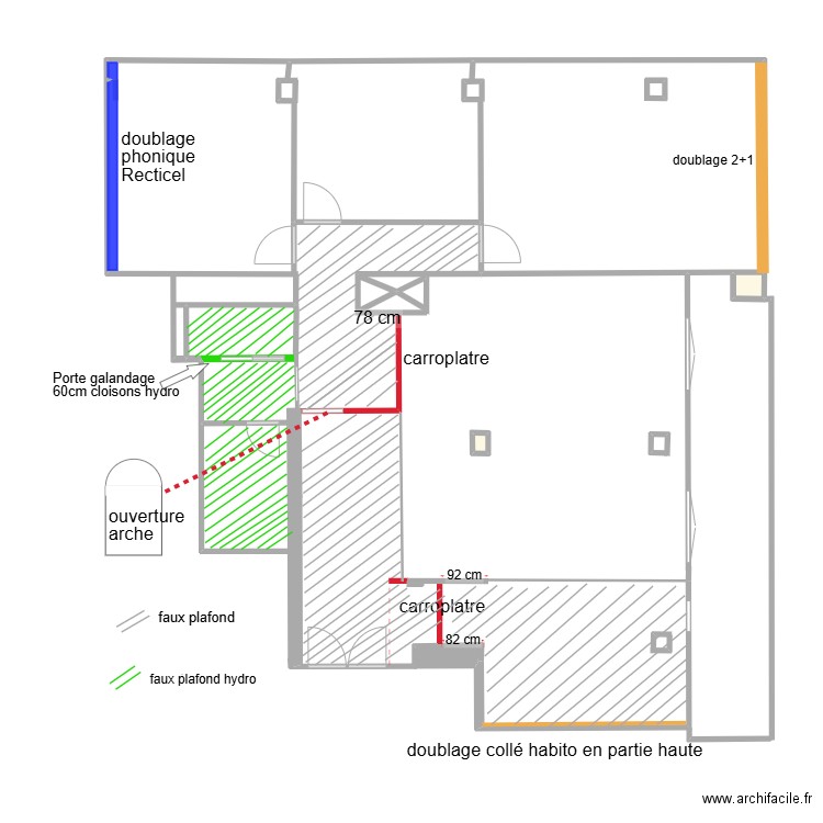 FAROUX PLAN PROJET. Plan de 3 pièces et 2 m2