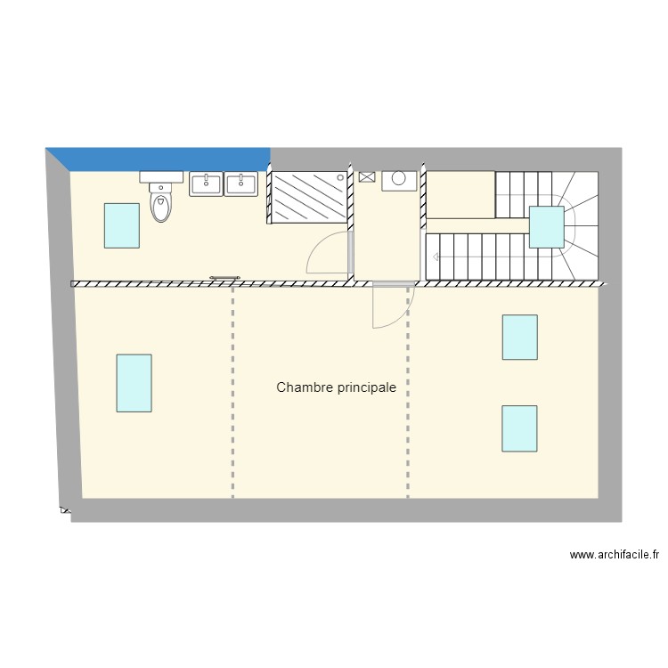 etage duplex combles proposition. Plan de 0 pièce et 0 m2