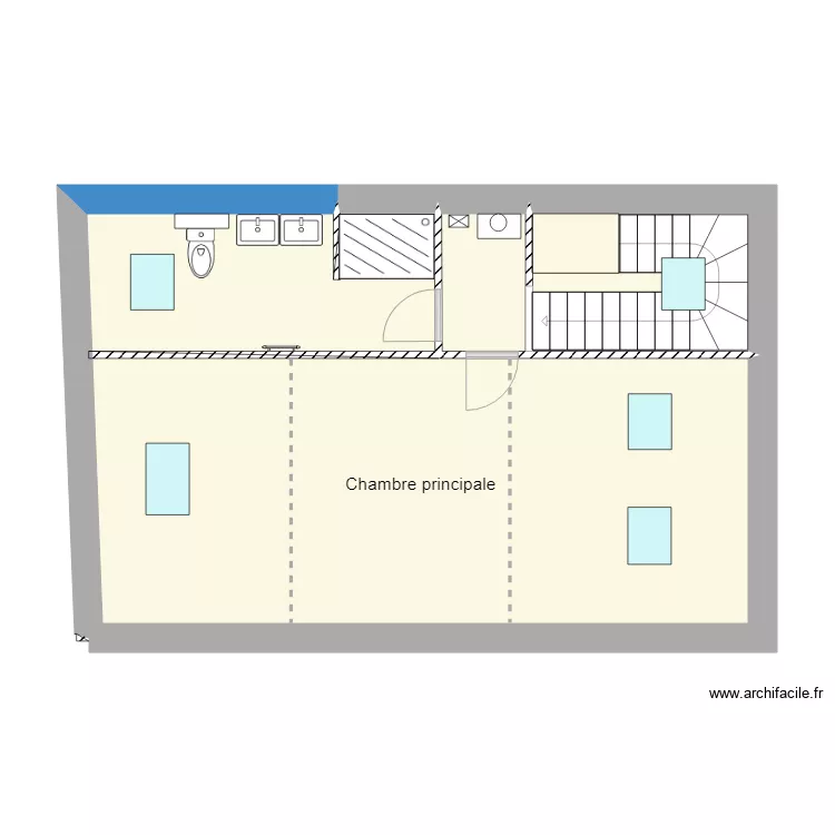 etage duplex combles proposition. Plan de 