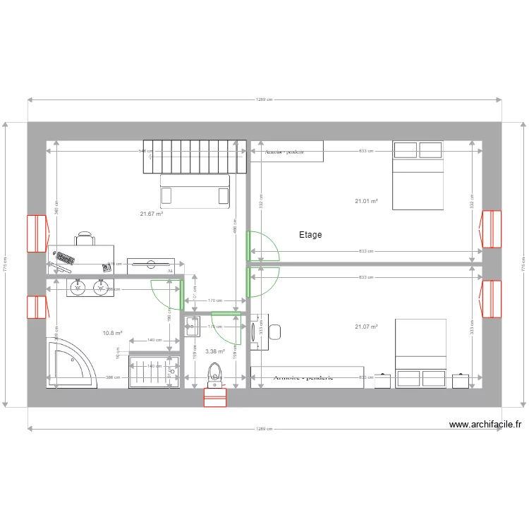 PLASSERAUD étage. Plan de PLASSERAUD étage. Plan de