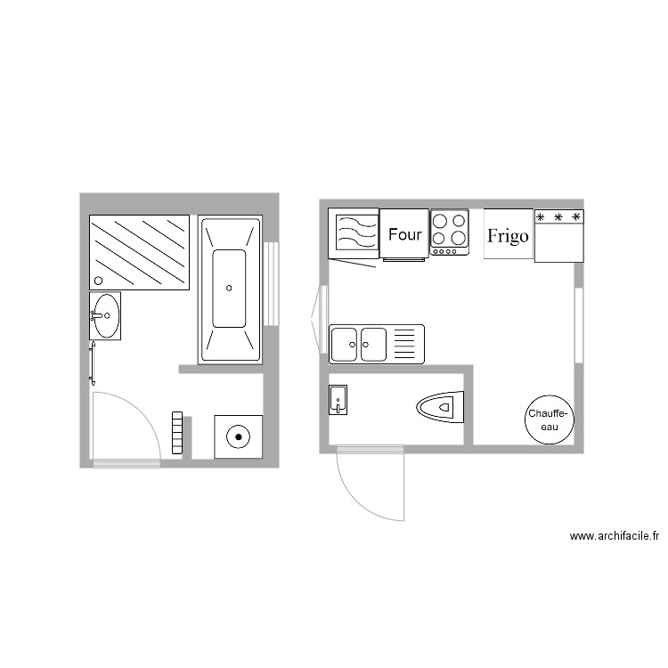 SDB RN. Plan de 0 pièce et 0 m2