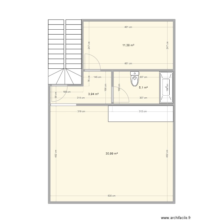 Plan 2ème étage Fanfares 34. Plan de 0 pièce et 0 m2