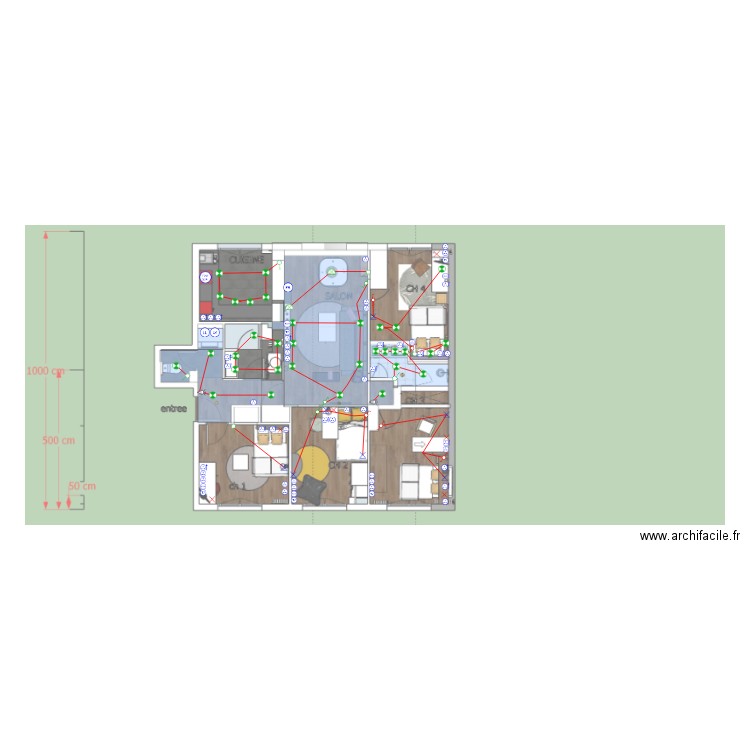 Plan éclairage V2 Rouen modif ch 4. Plan de 0 pièce et 0 m2