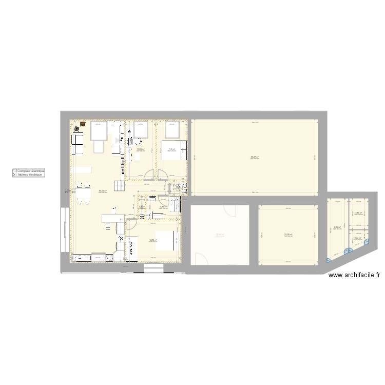 Le Moulin Jo . Plan de 24 pièces et 424 m2