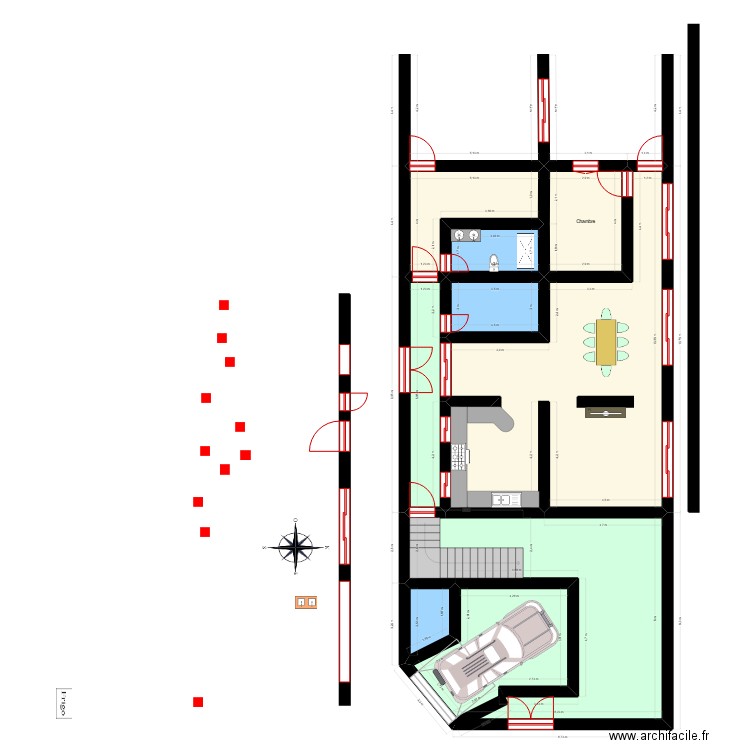 appartement . Plan de 7 pièces et 195 m2