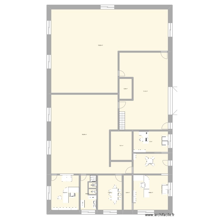 Local Marigny 2 . Plan de 15 pièces et 665 m2