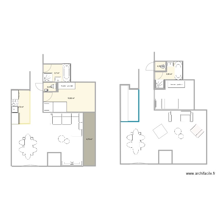 Cransmontana. Plan de 7 pièces et 29 m2