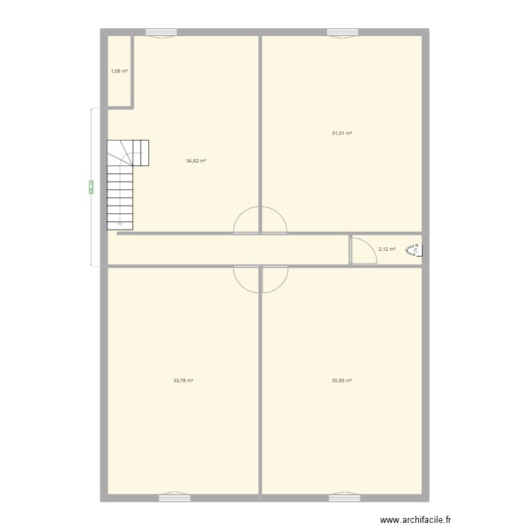 r+1. Plan de 0 pièce et 0 m2