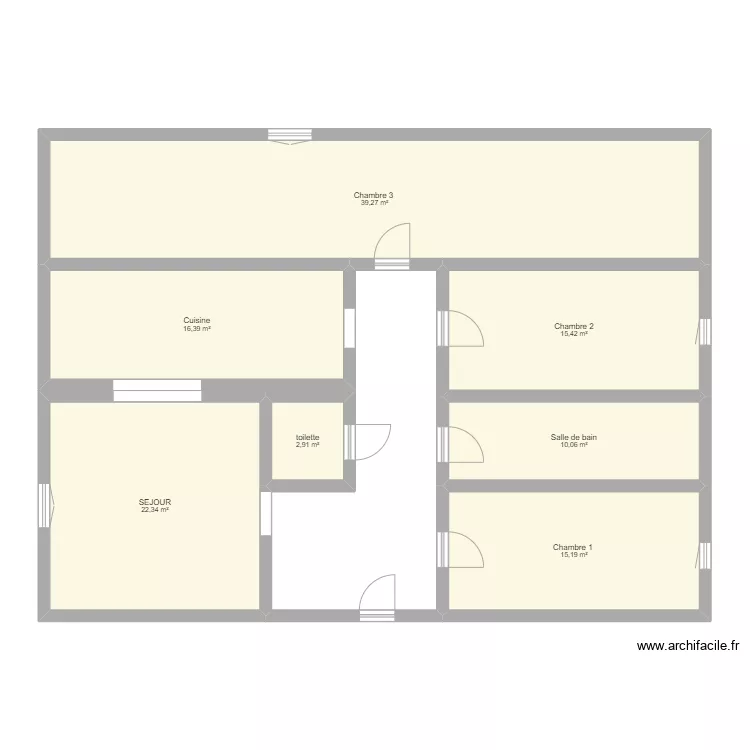 Appart Bernard V1. Plan de 