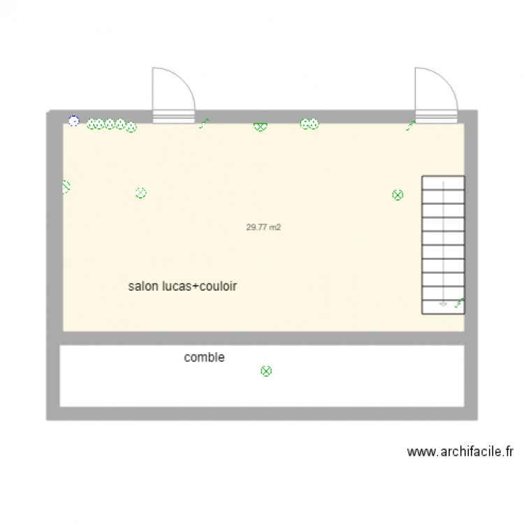 schema electrique couloir. Plan de 0 pièce et 0 m2