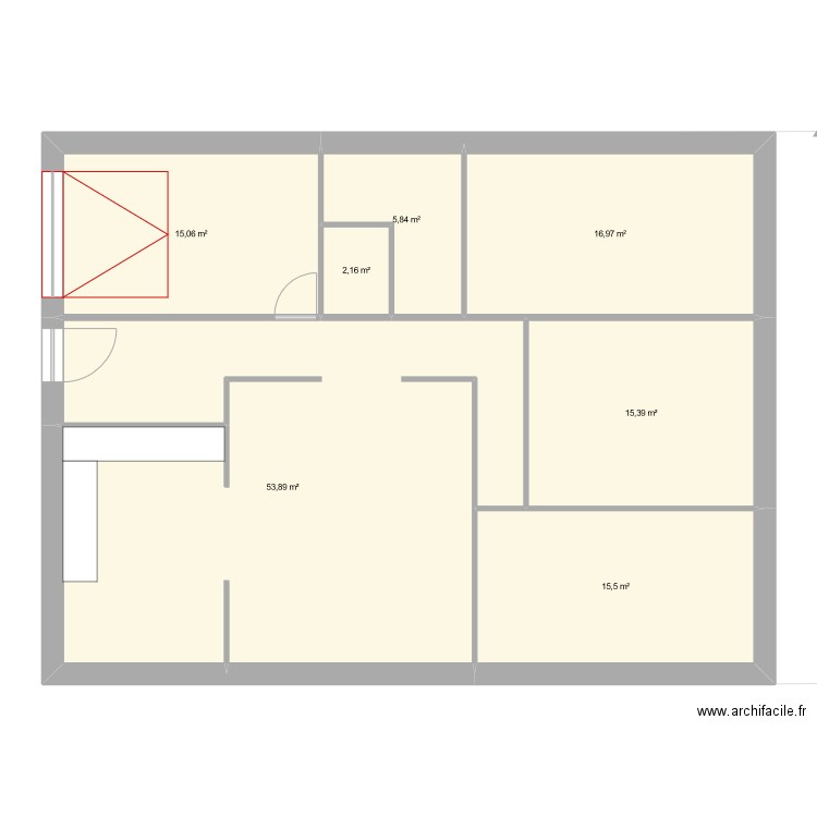 maison carré 3 chambre+garage. Plan de 7 pièces et 125 m2