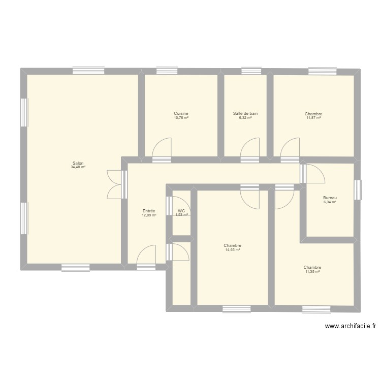 M.Hecht Arzviller. Plan de 10 pièces et 112 m2