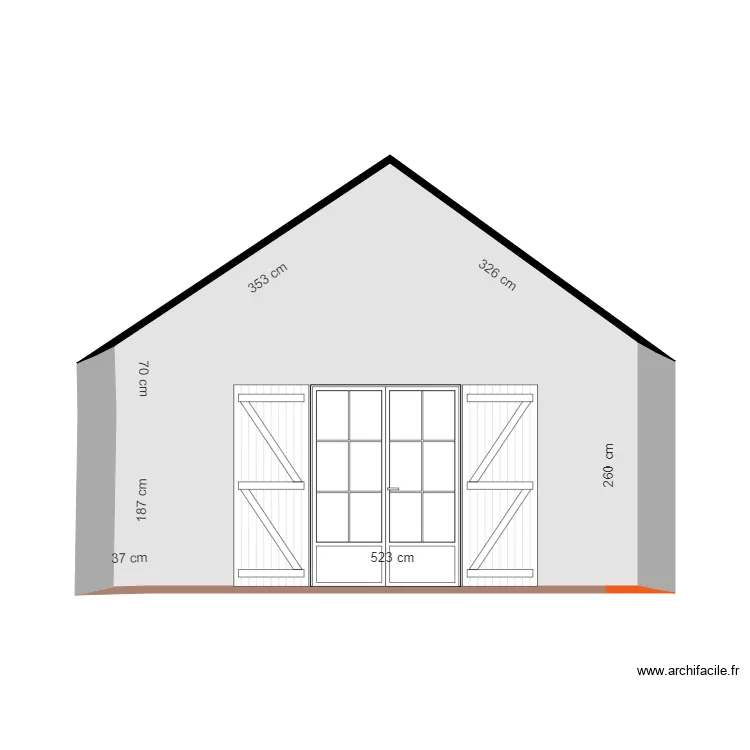 facade ouest. Plan de 