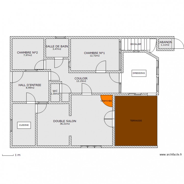  Maison  Plan  8 pi ces 85 m2 dessin  par Tierno