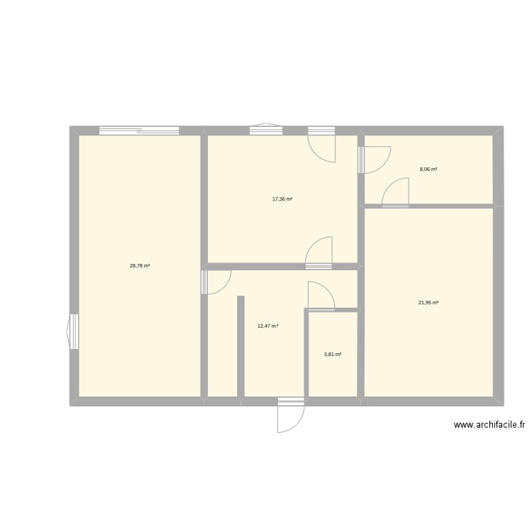 rc maison. Plan de 6 pièces et 92 m2