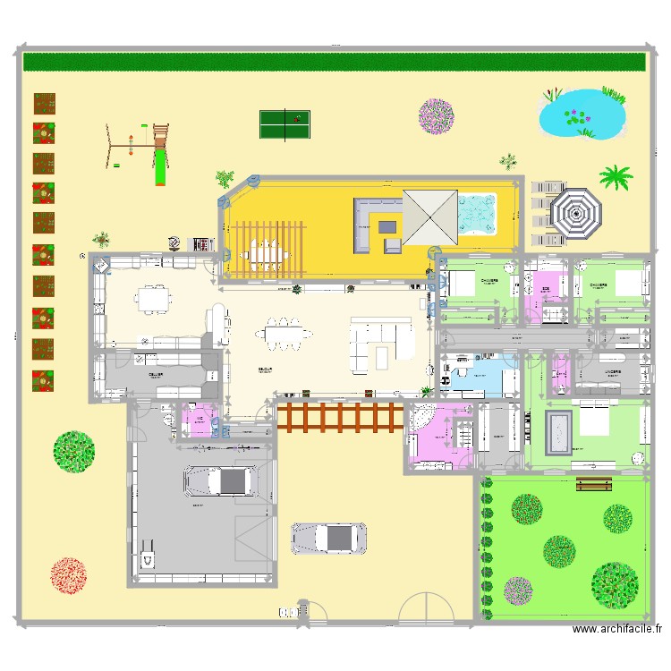 PLAN AC 14. Plan de 20 pièces et 978 m2