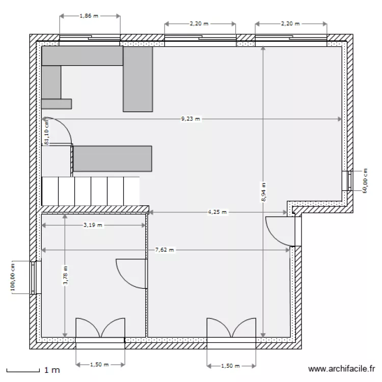 pilot etage1 murs. Plan de 