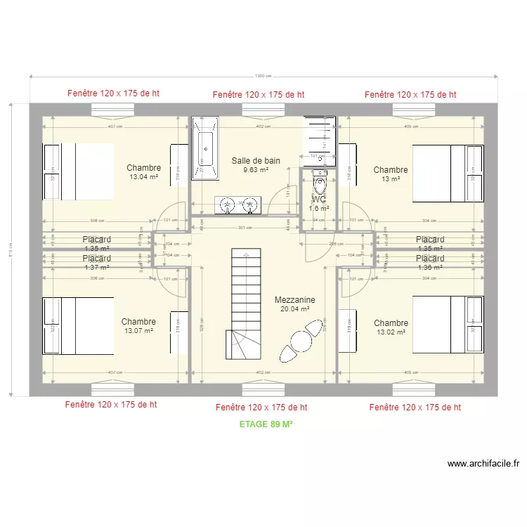 VELLUMYLUM LES AGEUX ETAGE. Plan de 