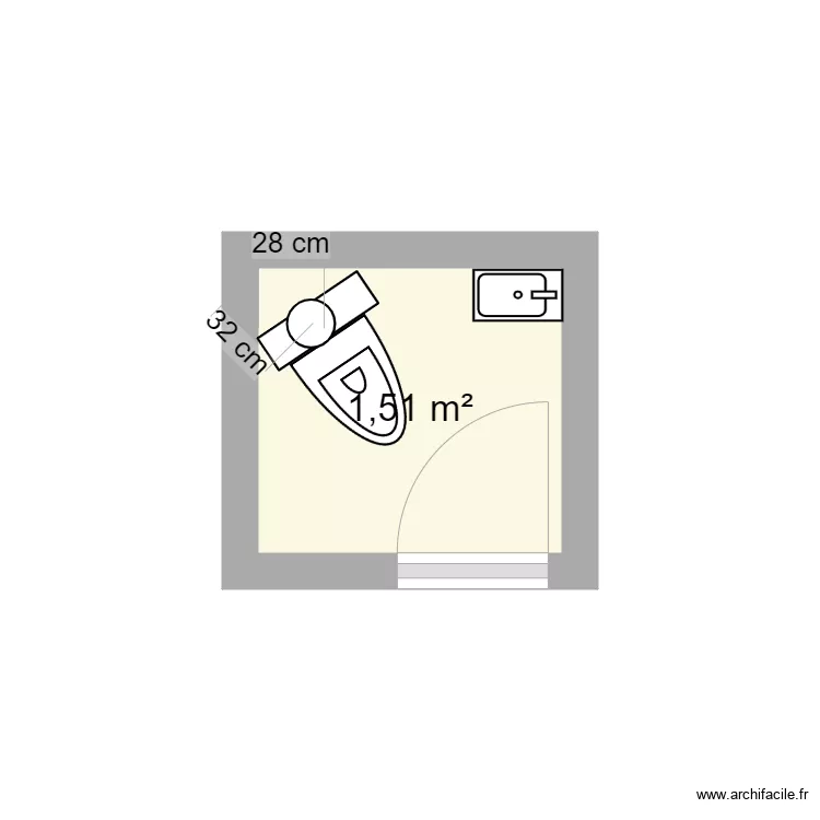 Sanitaire R1 ch 115. Plan de 