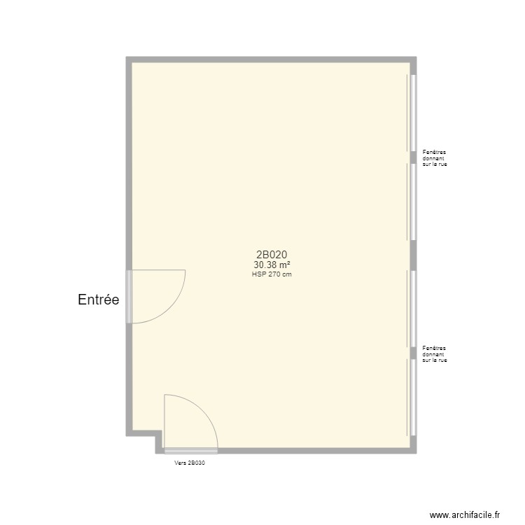 Bureau 2B020 FS. Plan de 0 pièce et 0 m2