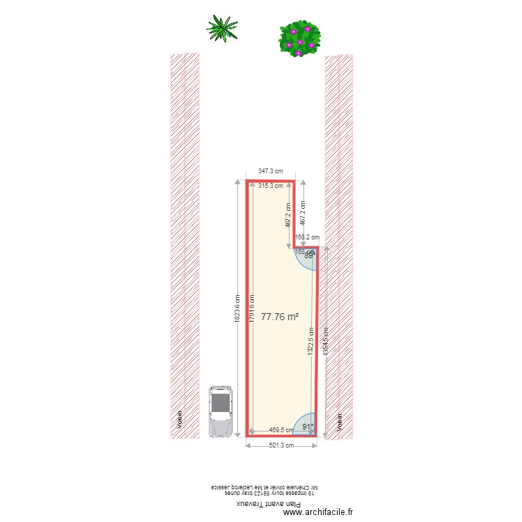 plan maison avant travaux . Plan de 0 pièce et 0 m2