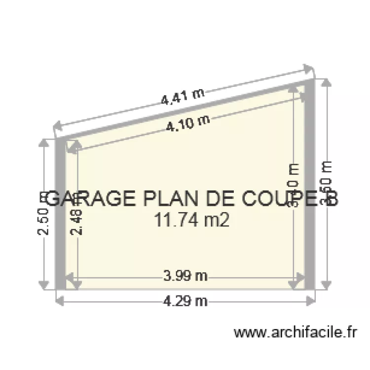 plan coupe garage B. Plan de plan coupe garage B. Plan de